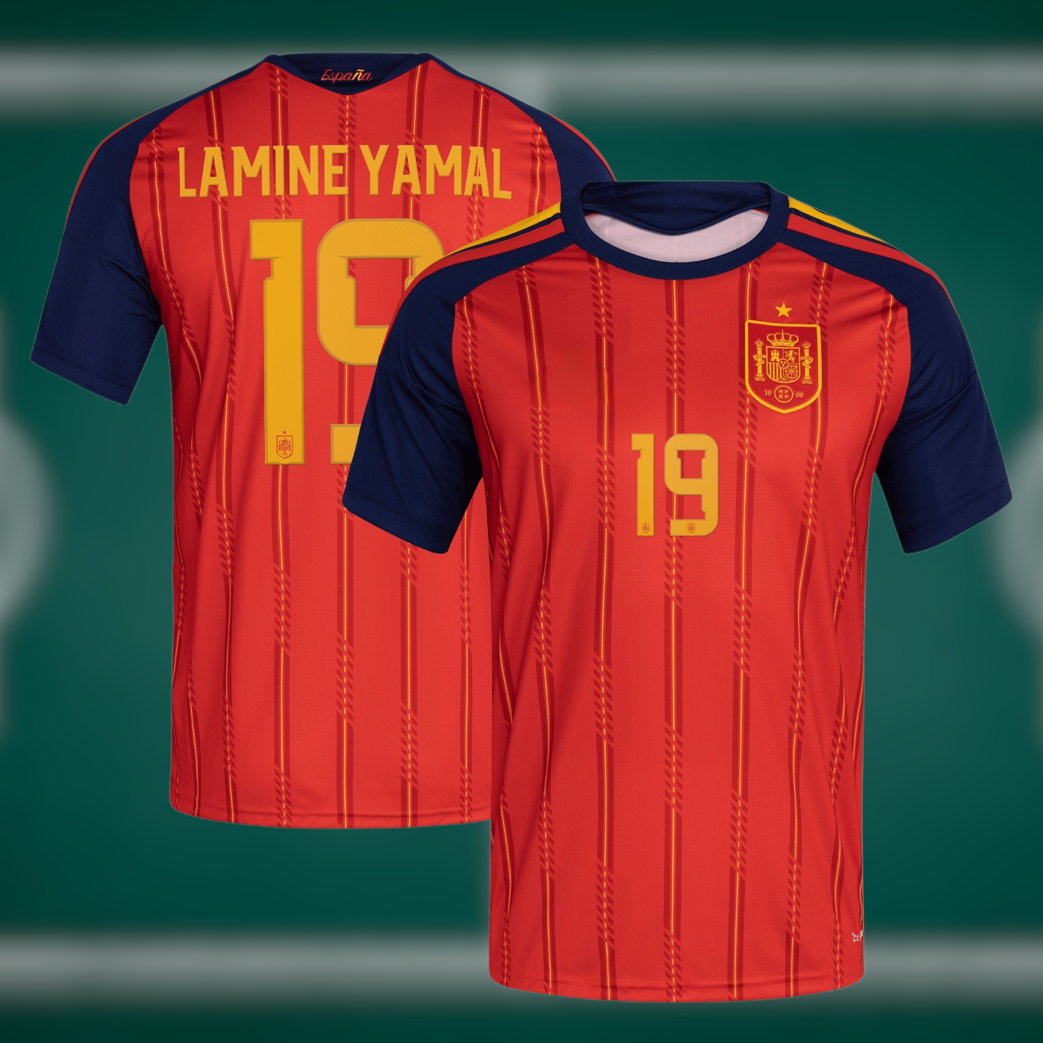 Spania VM 2026 Hjemmedrakt Med Shorts Og Lamine Yamal Trykk Barn Og spania-vm-2026-hjemmedrakt-med-shorts-og-lamine-yamal-trykk-barn-og
