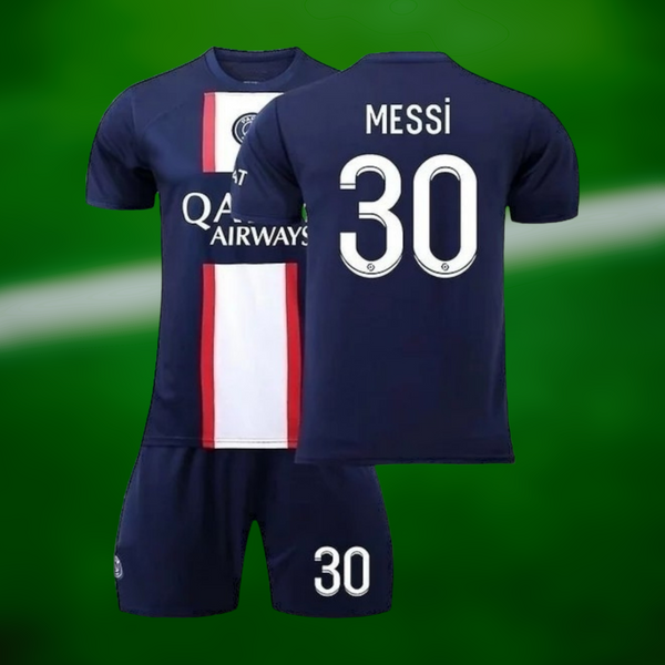 PSG 22-23 hjemmedrakt med Messi trykk - Barn