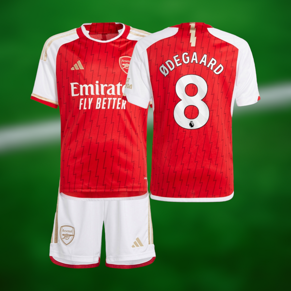 Arsenal 23-24 hjemmedrakt med Ødegaard trykk - Barn