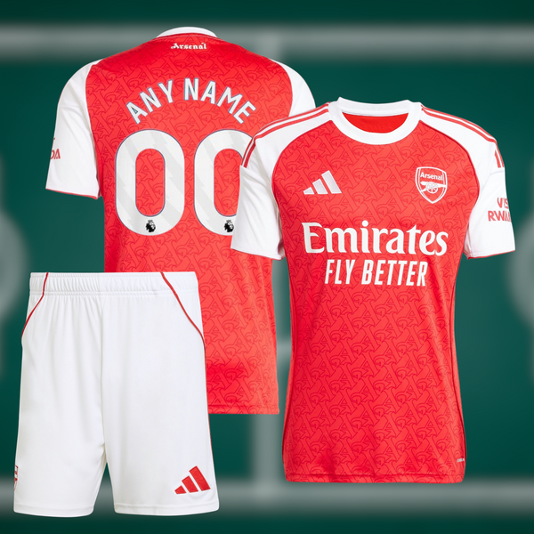 Arsenal 25-26 Hjemmedrakt med shorts og Valgfritt trykk - Barn