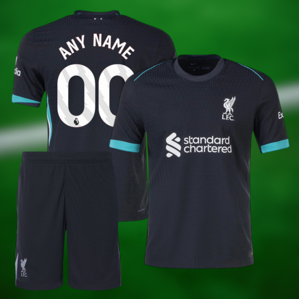Liverpool 24-25 Bortedrakt med shorts og Valgfritt trykk - Barn